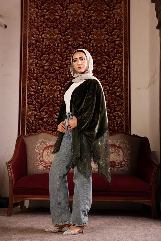 Olive gwiriya cardigan