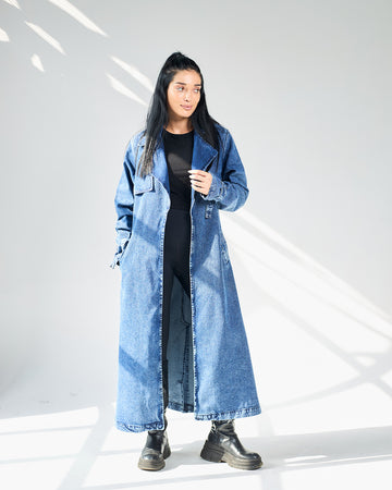 Jeans trench coat