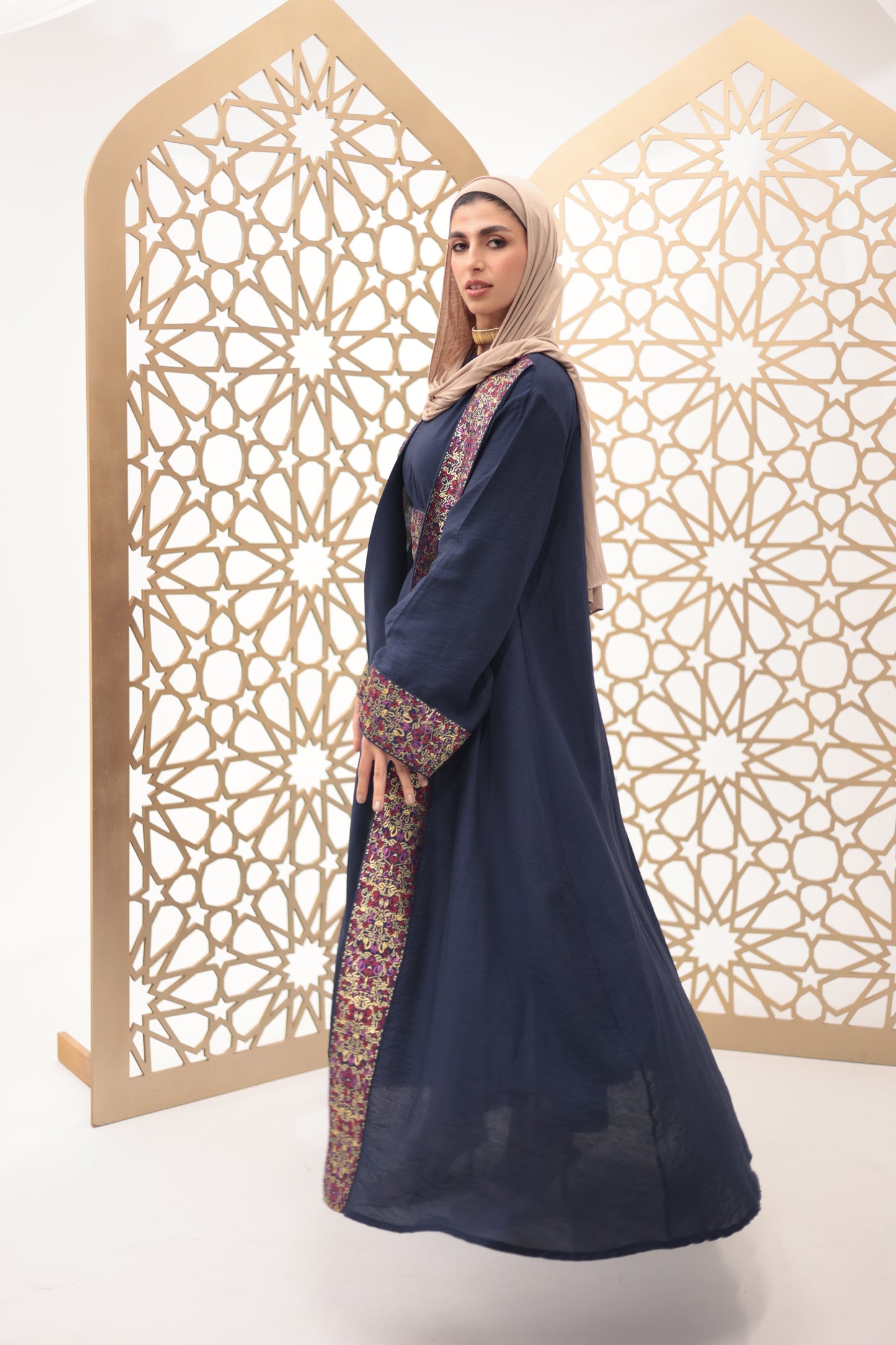 Navy blue rouh dress