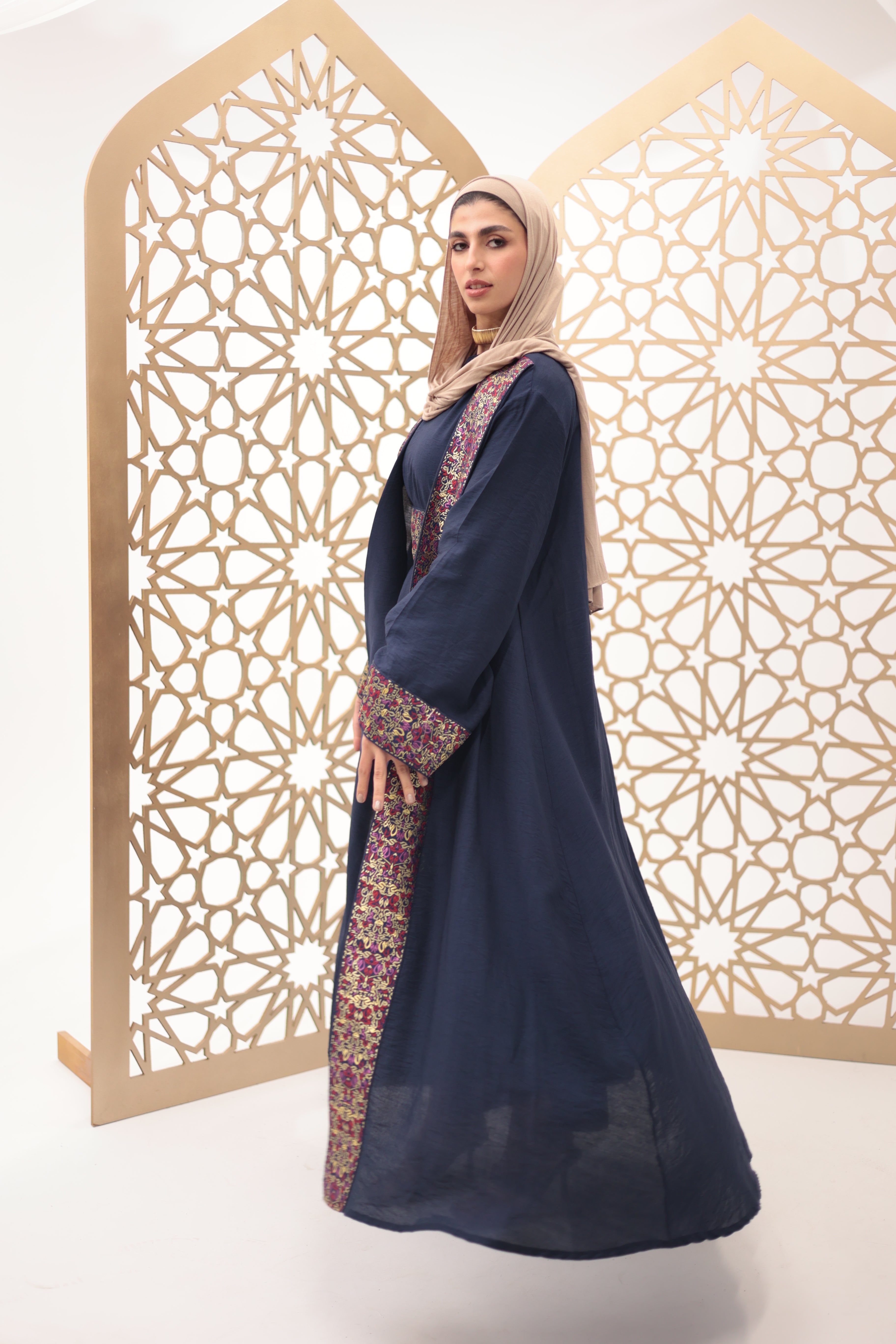 Navy blue rouh dress