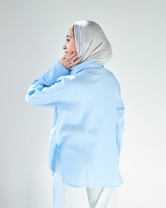 Baby blue cotton t-shirt