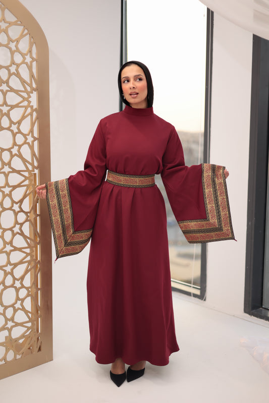 Burgandy jalila dress