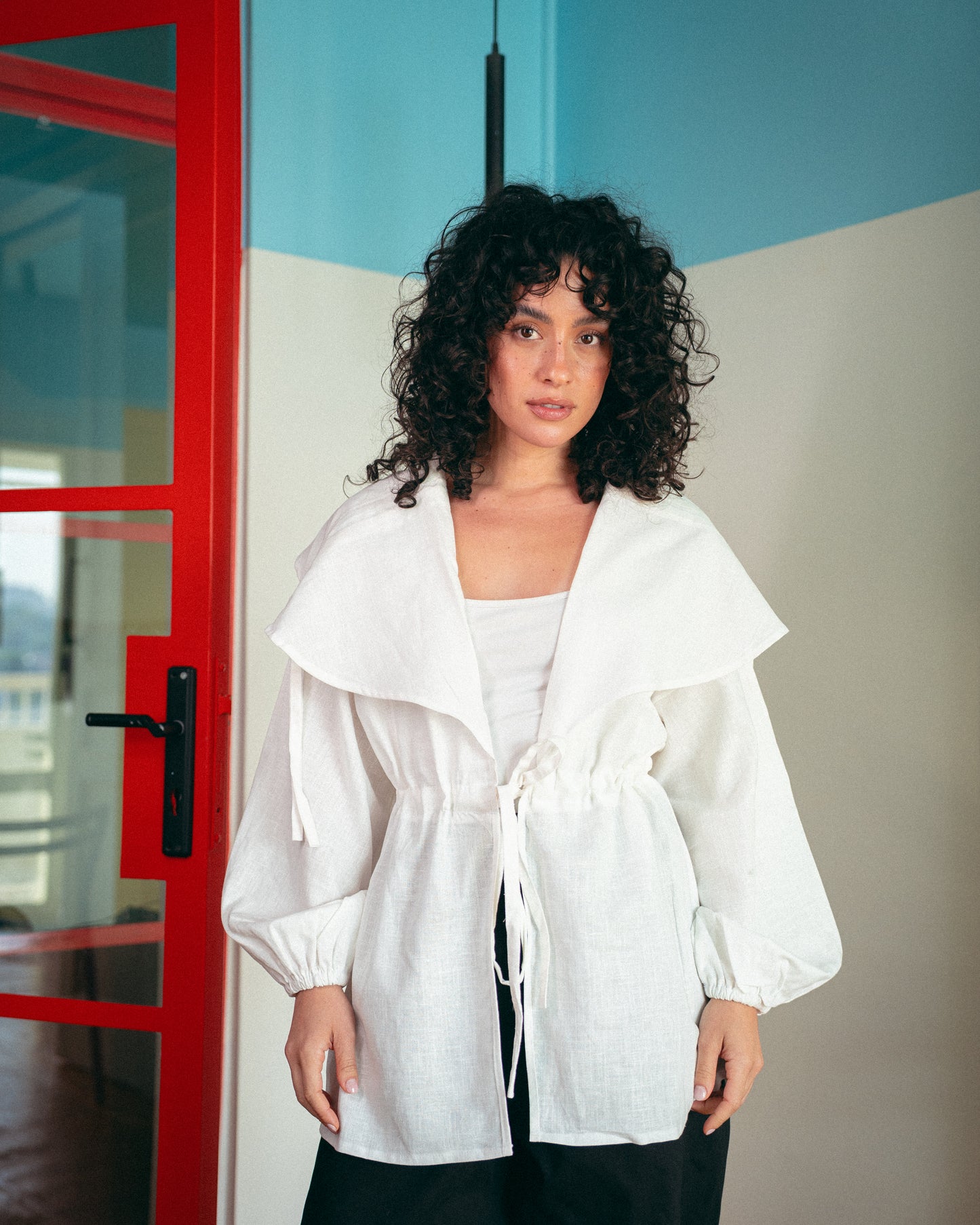 White alma blouse