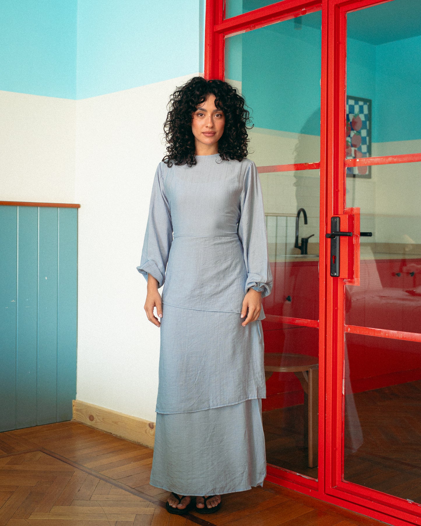 Blue layan dress