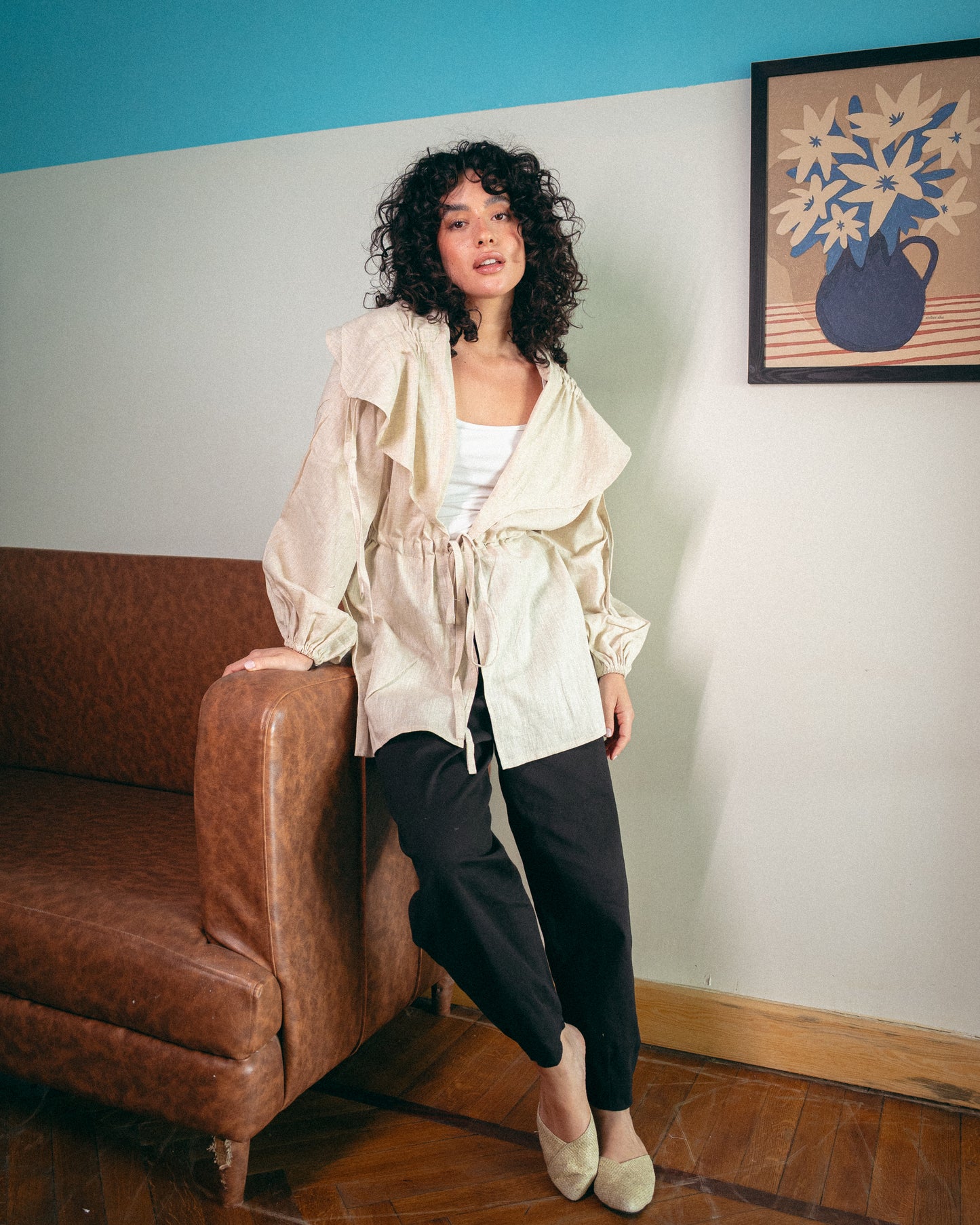 Beige alma blouse