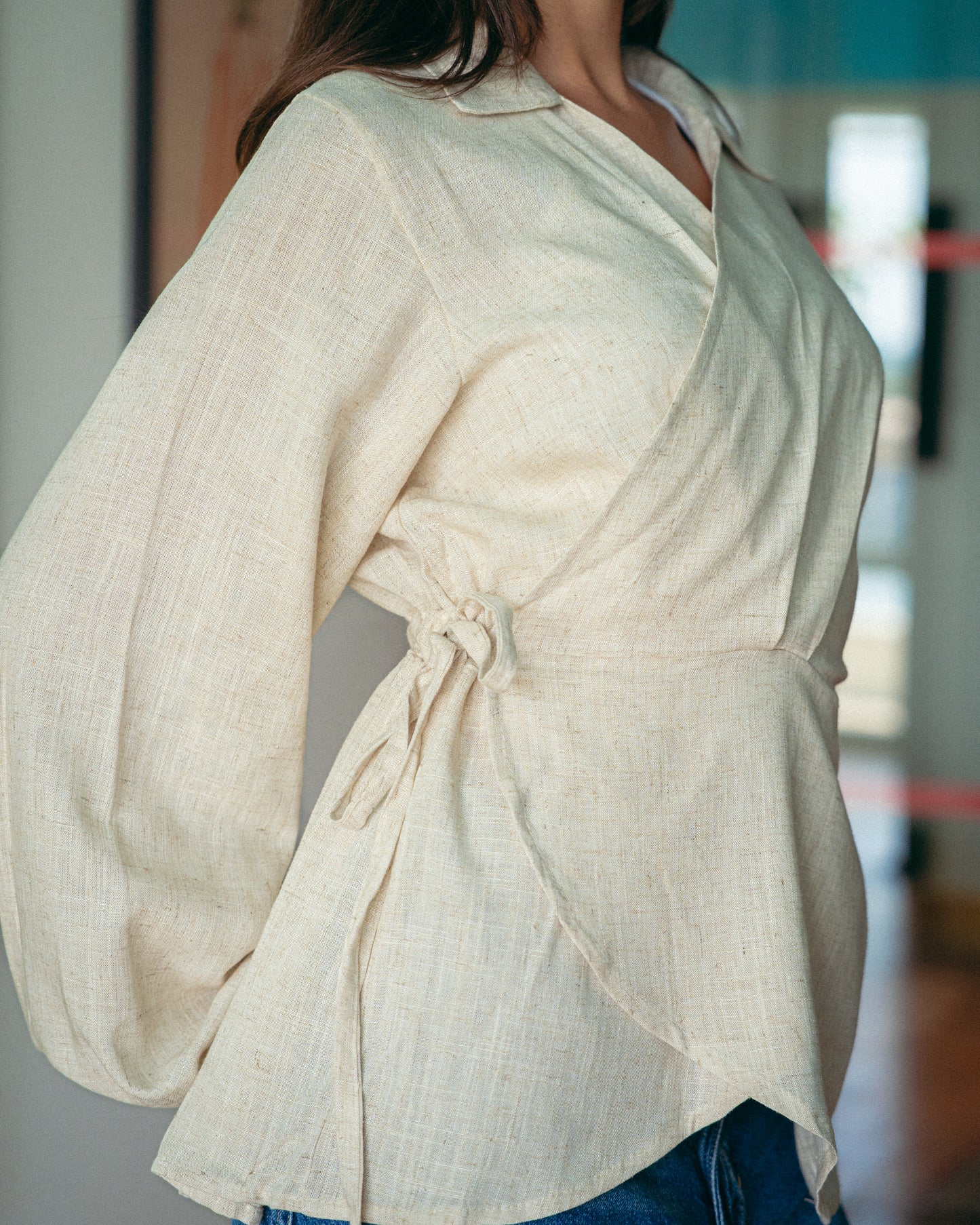 Beige roby blouse