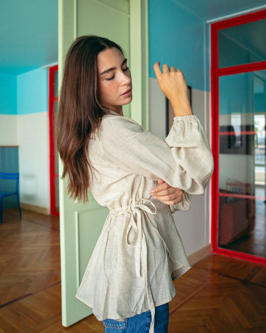 Beige roby blouse