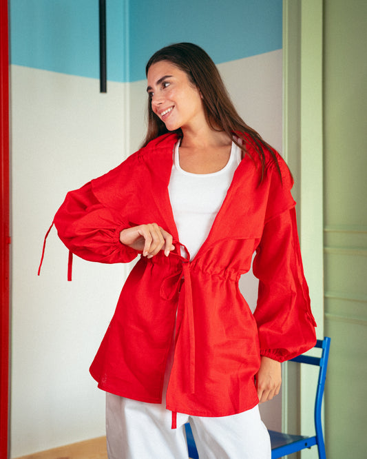 Red alma blouse