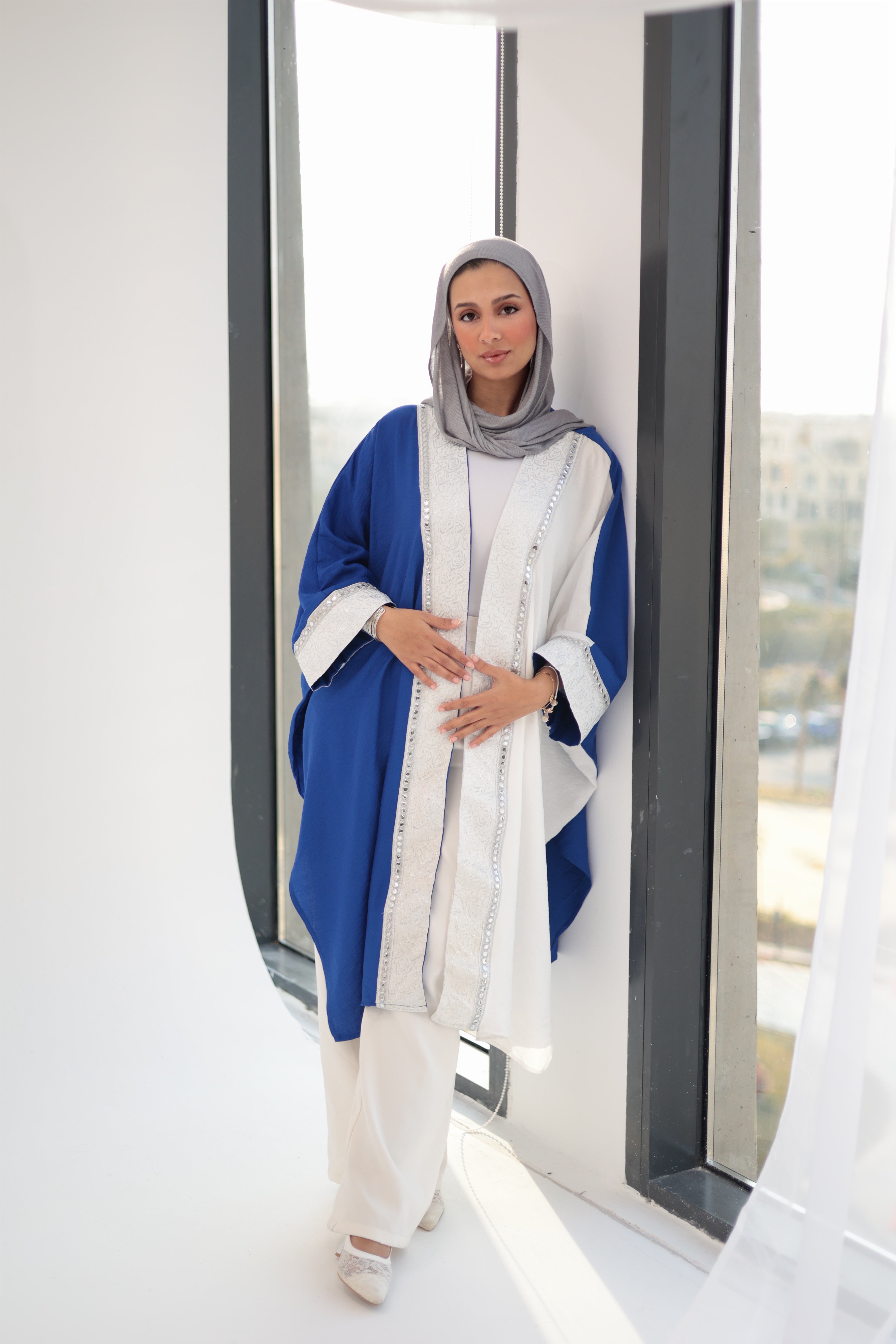 Blue hureya qaftan