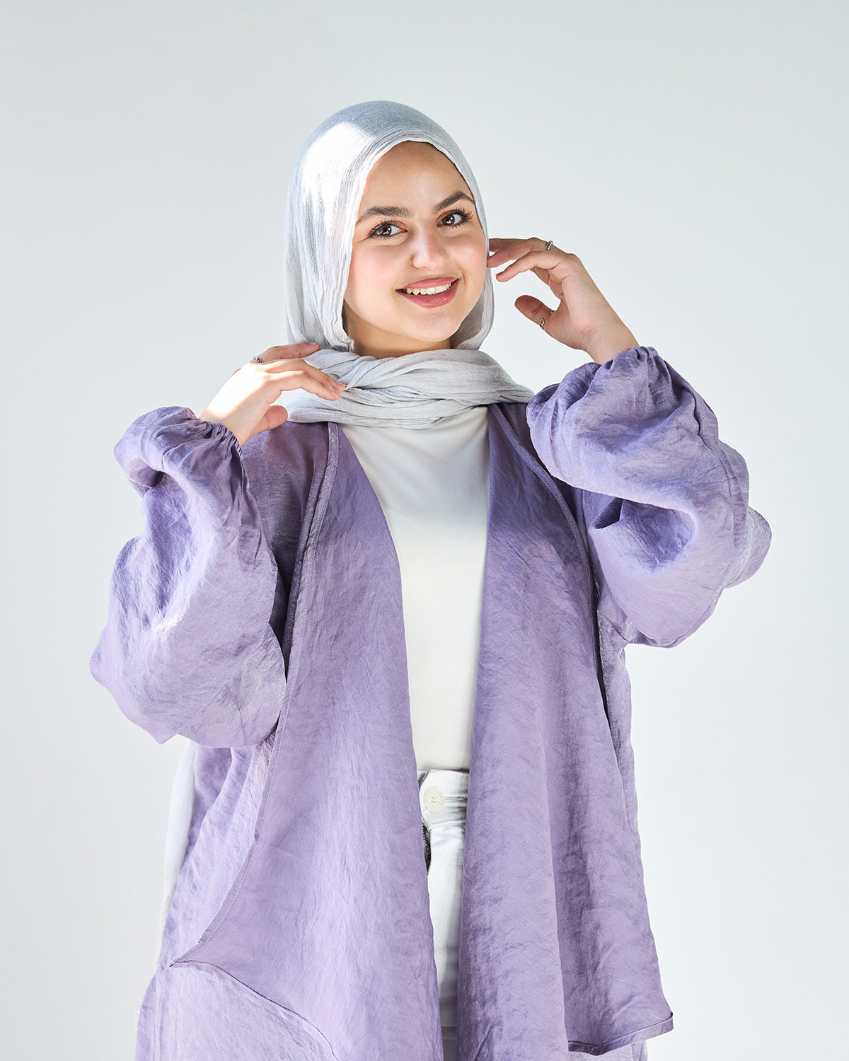 Purple shimmer cardigan