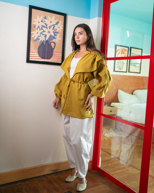 Mustard alma blouse