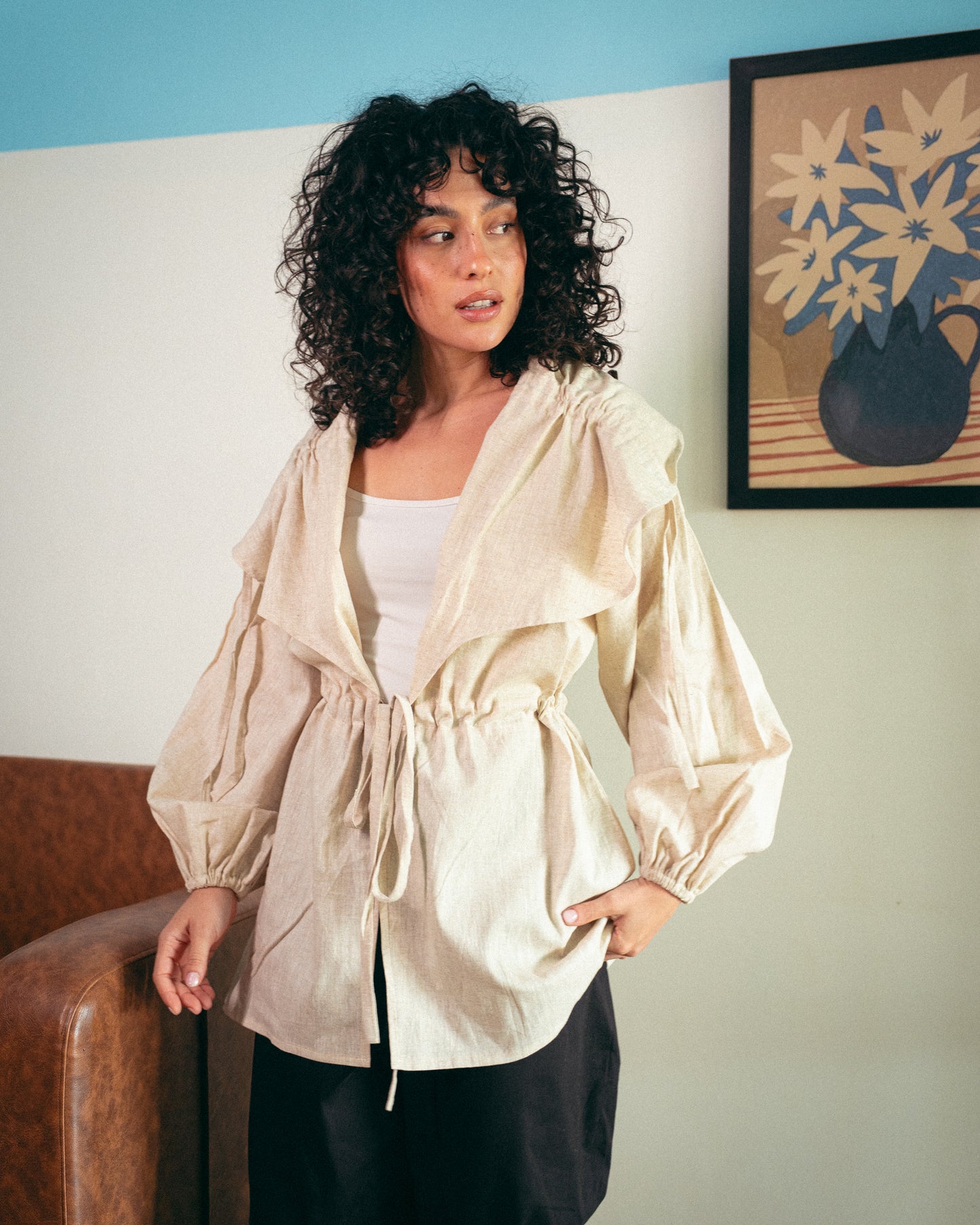 Beige alma blouse