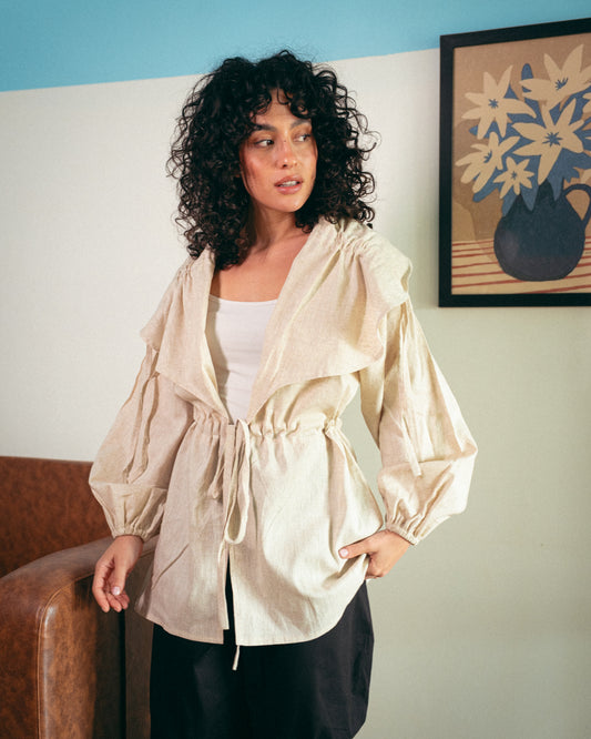 Beige alma blouse