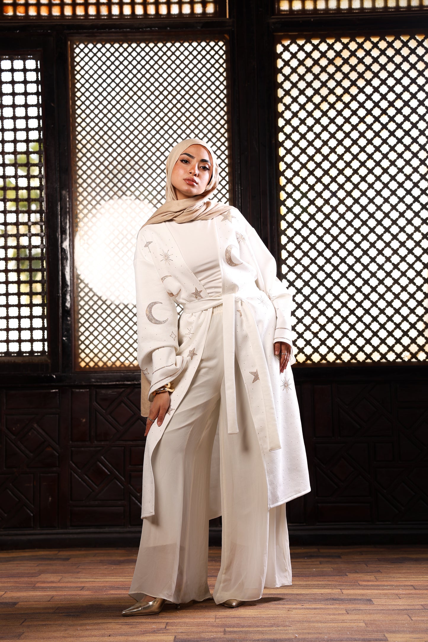 White hilal cardigan