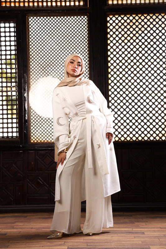 White hilal cardigan