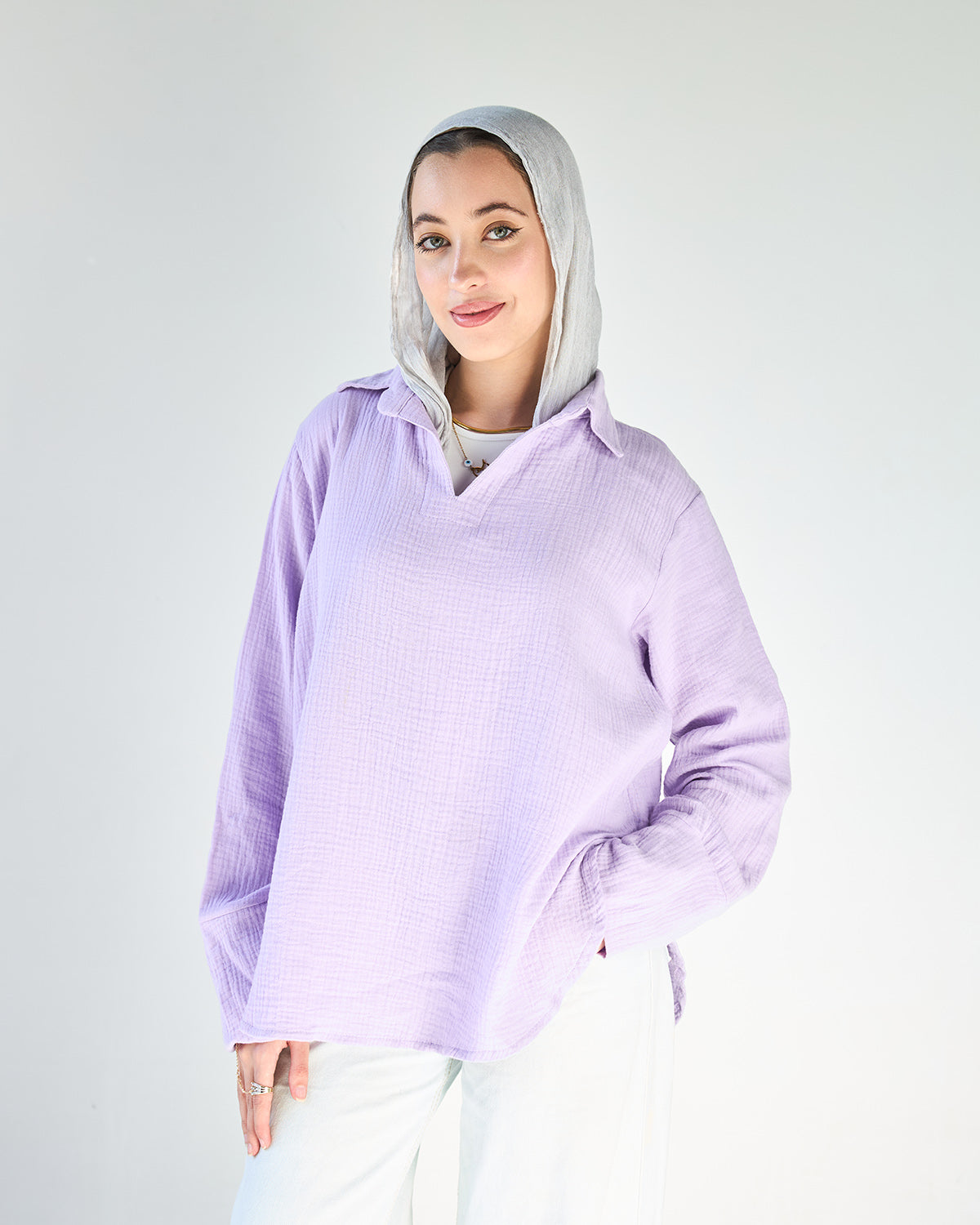 Purple cotton t-shirt