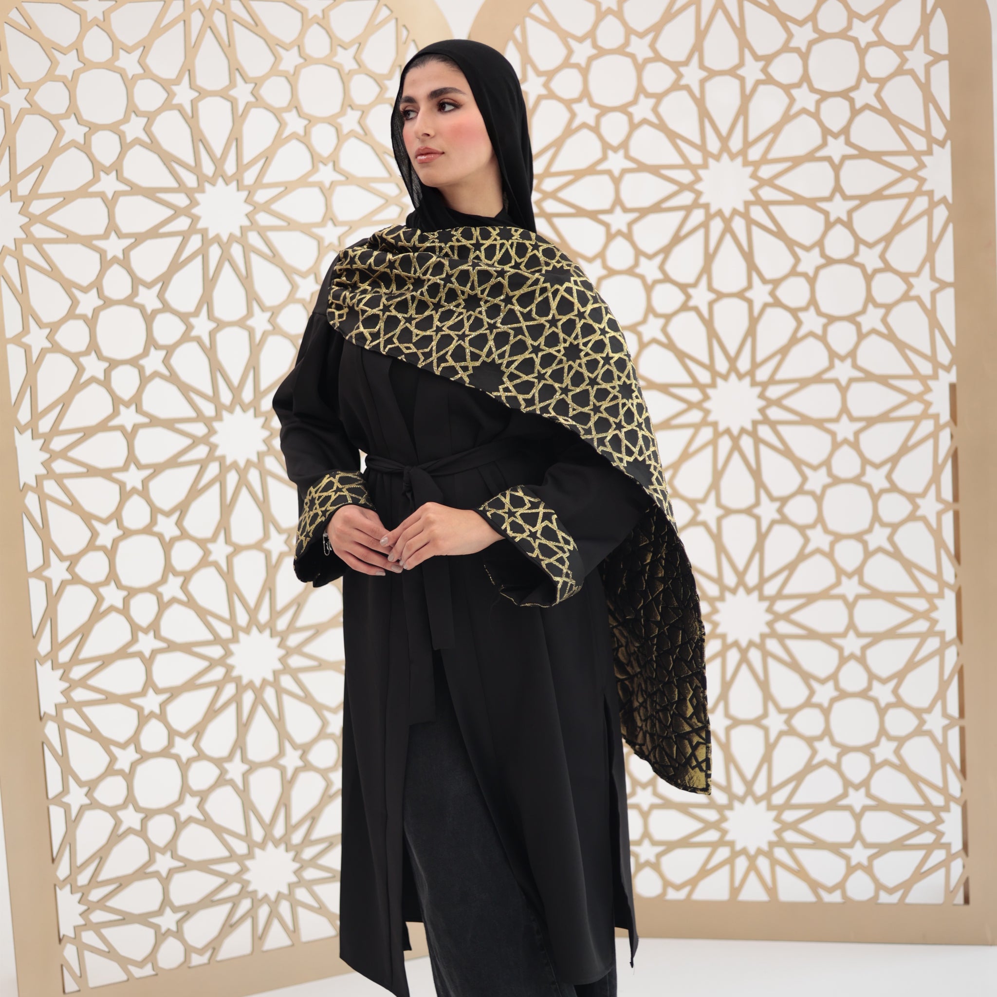 Nojoum black qaftan