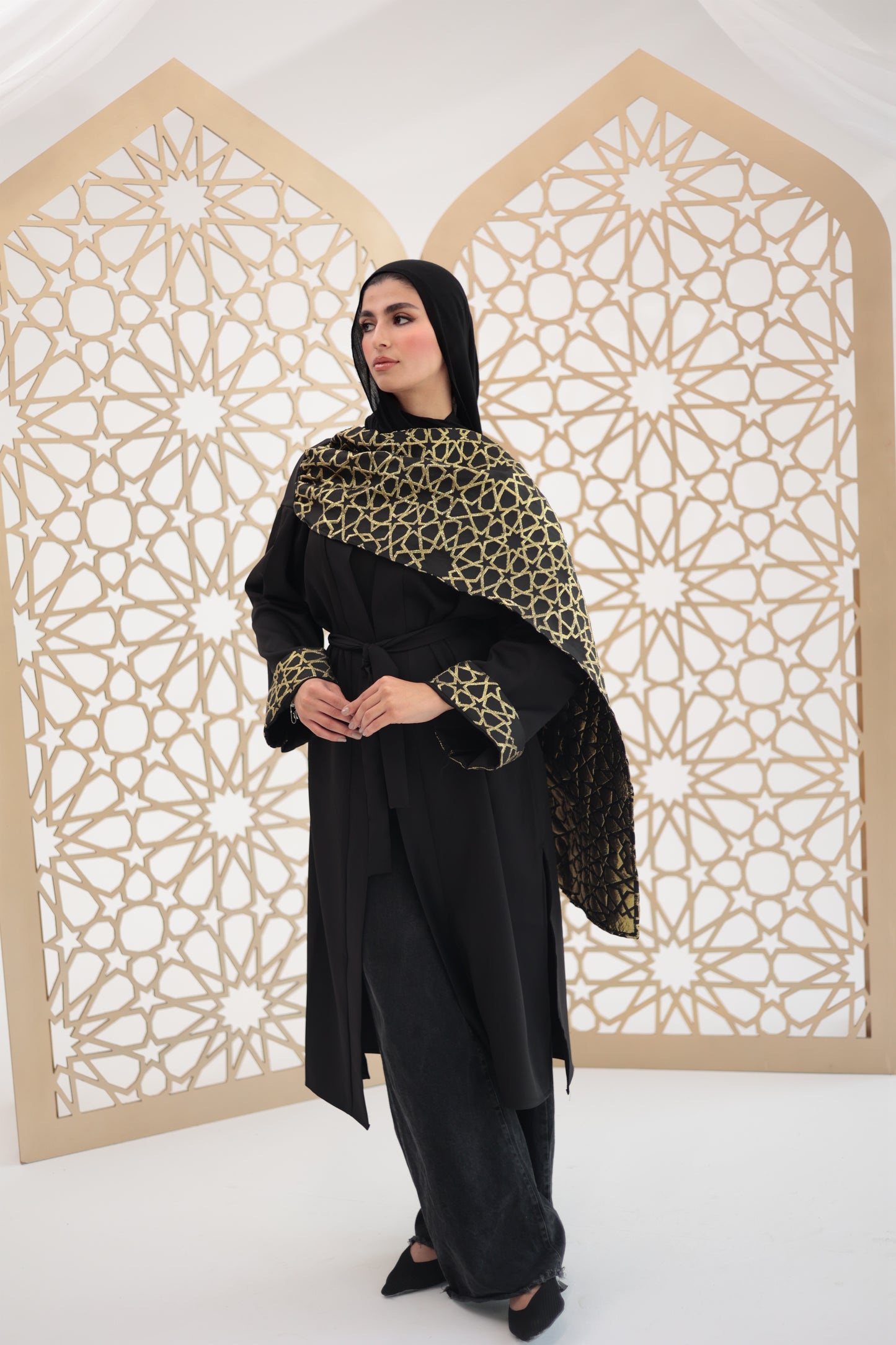 Nojoum black qaftan