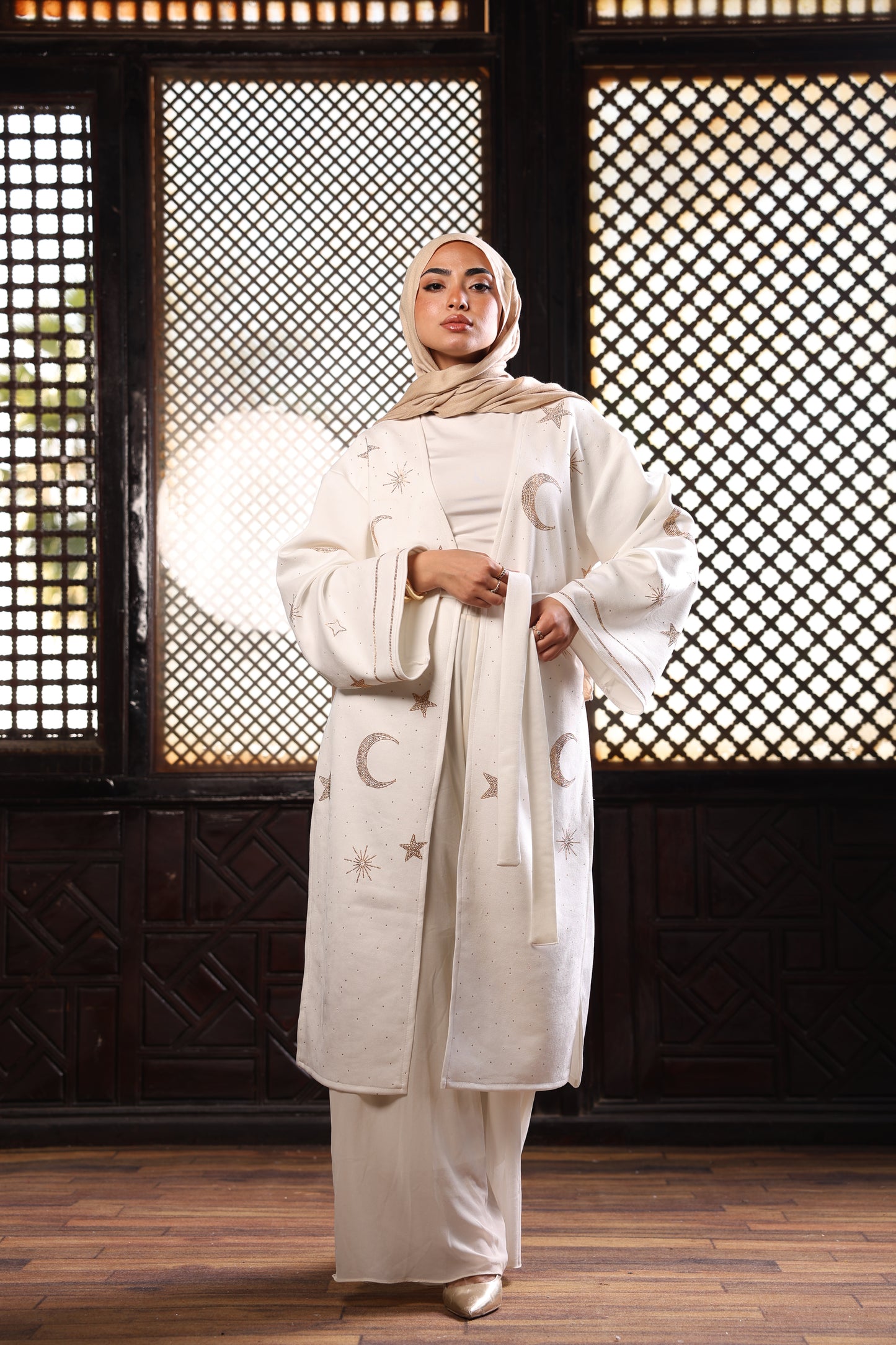White hilal cardigan