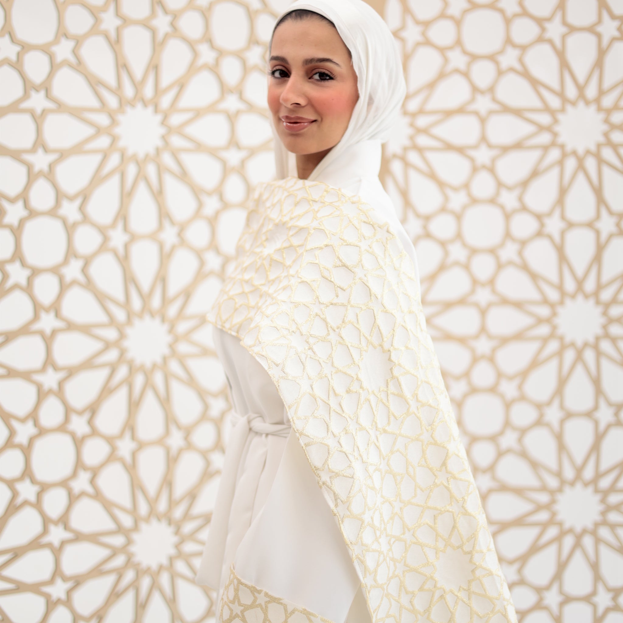 Nojoum white qaftan