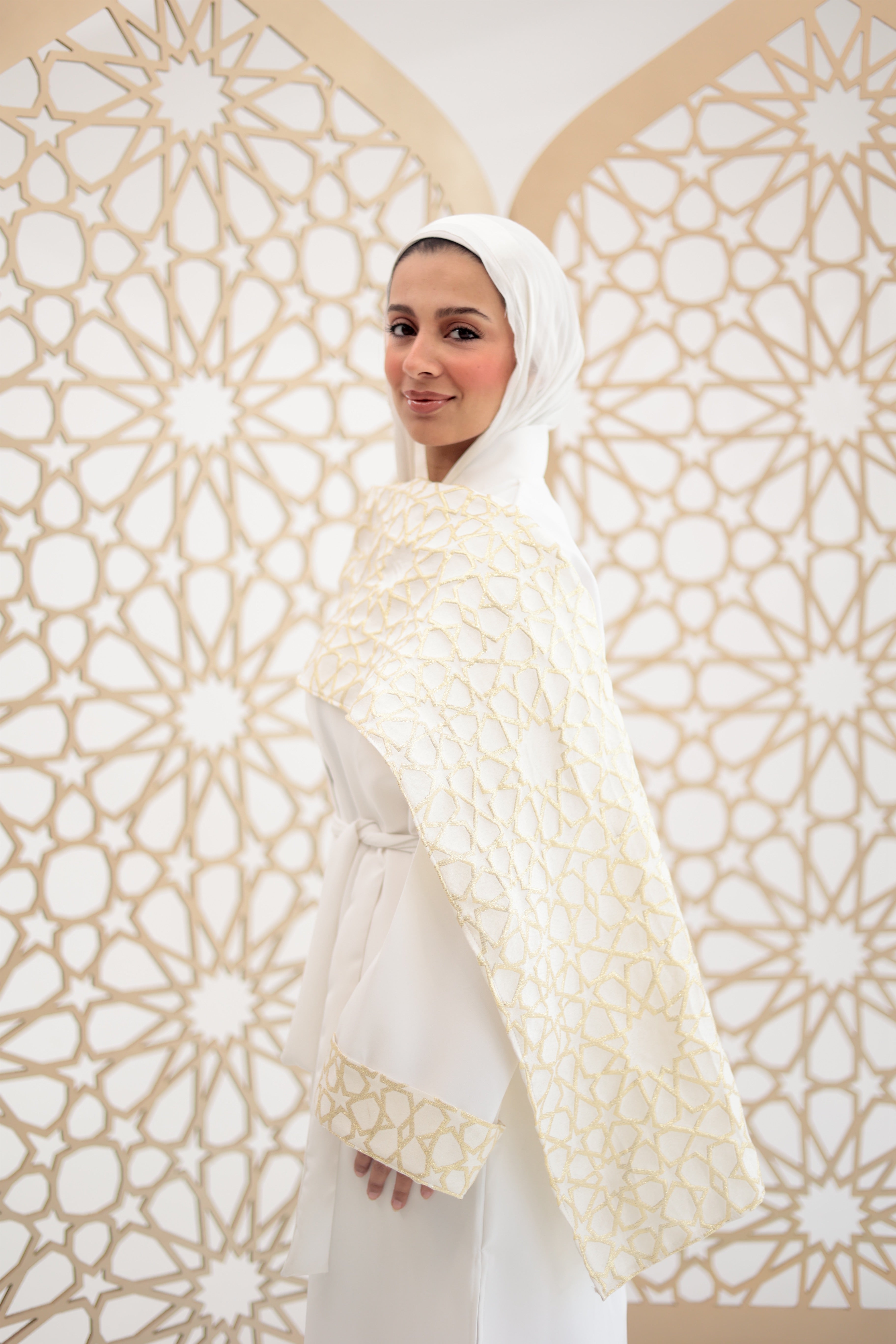 Nojoum white qaftan