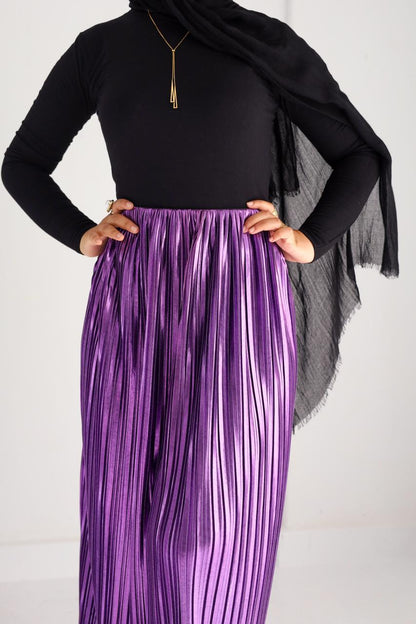 Mettalic purple skirt