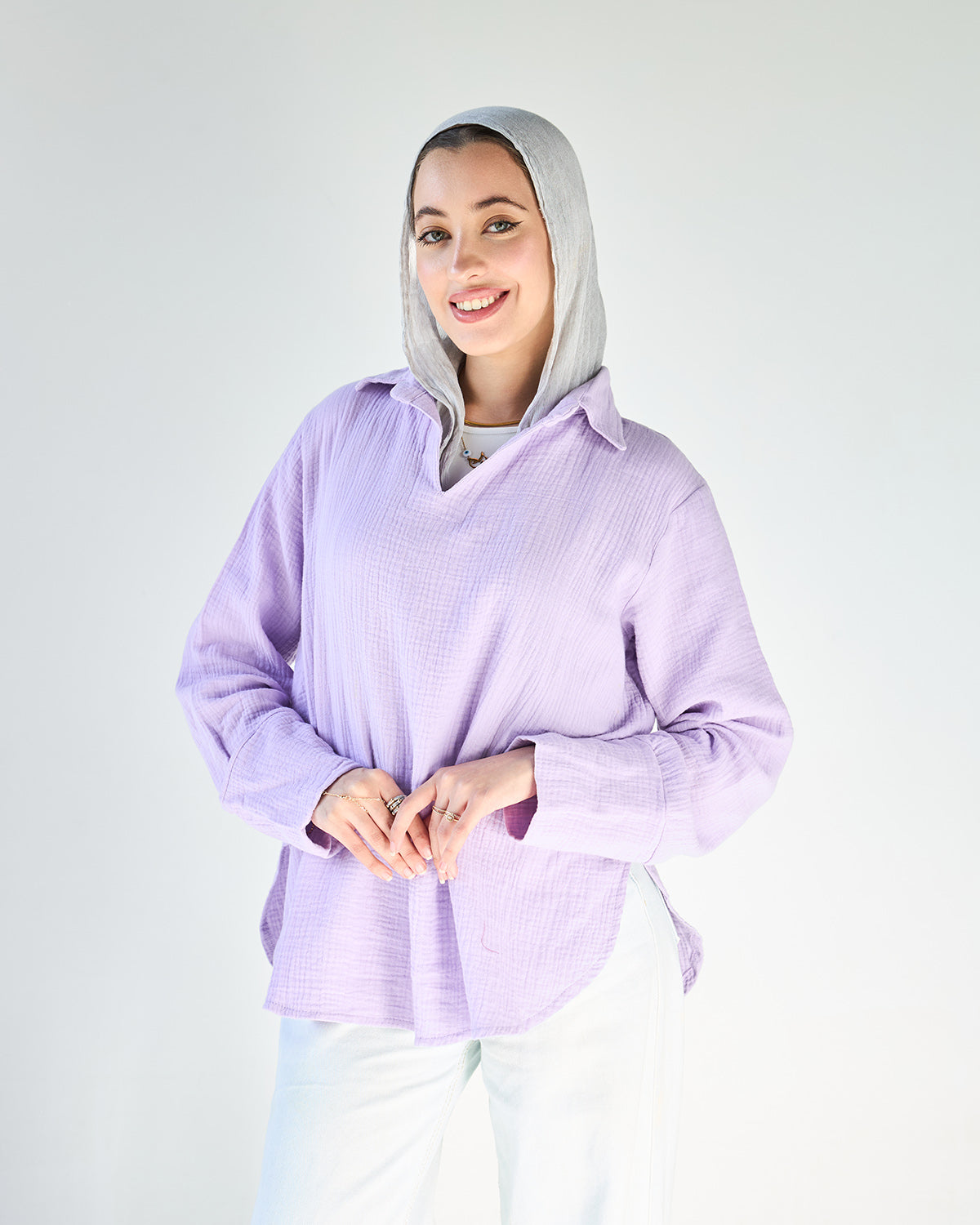 Purple cotton t-shirt