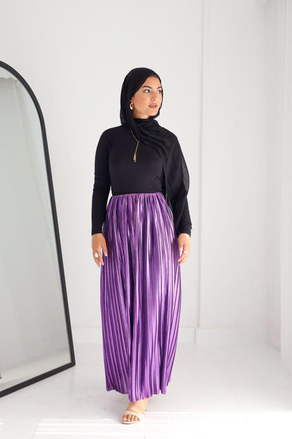 Mettalic purple skirt