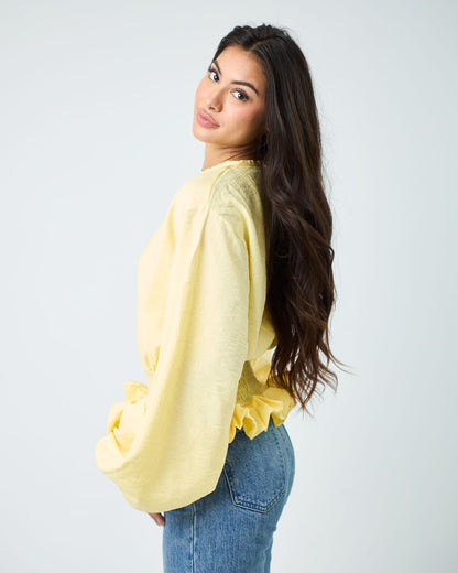 Yellow corset blouse