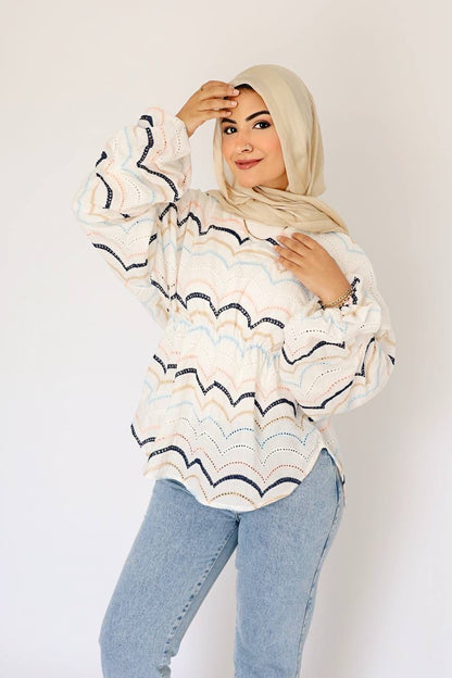 Wavy poblin blouse