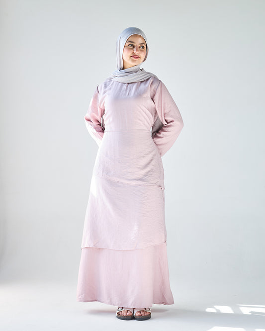 Powder pink layan dress