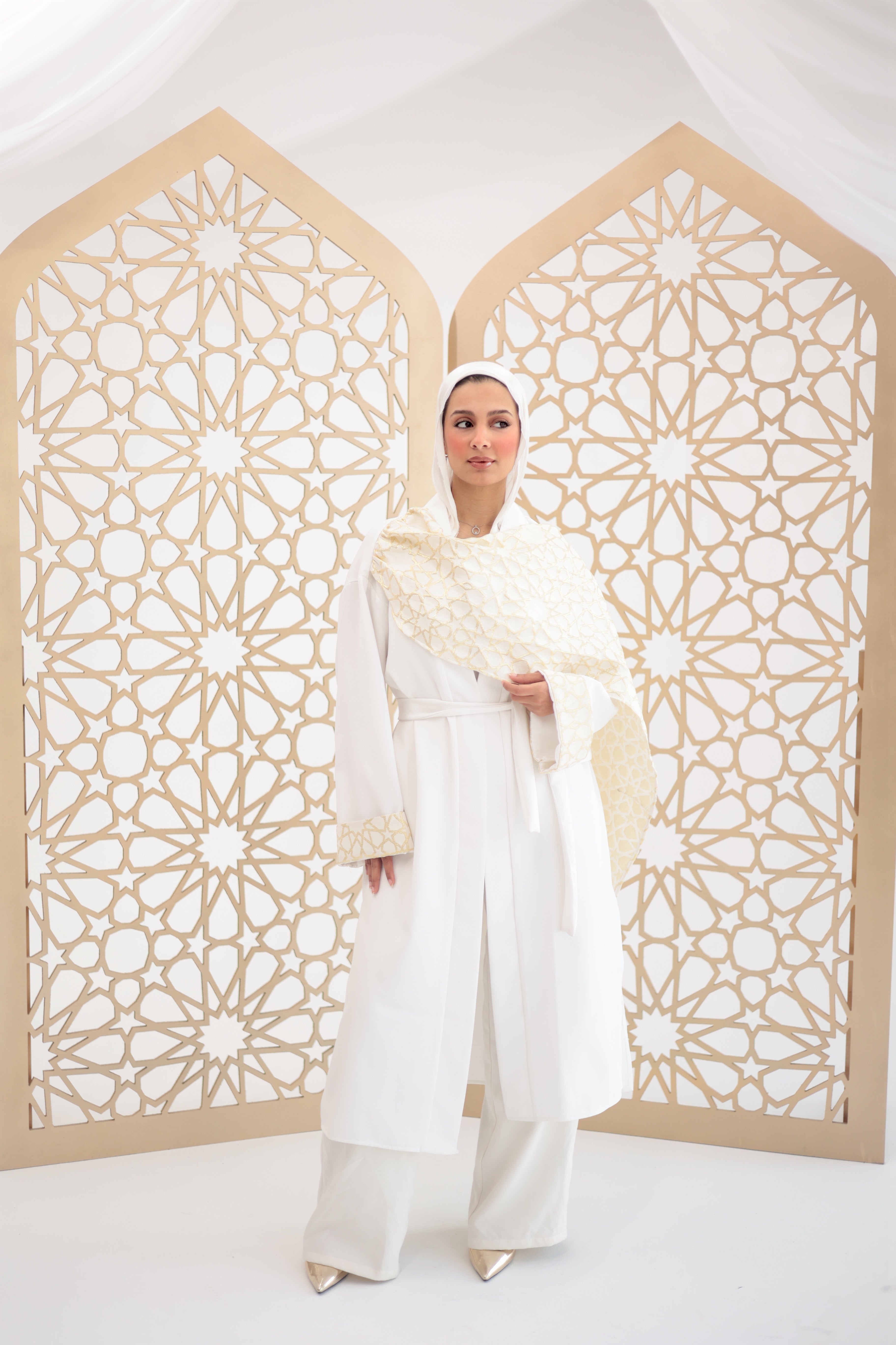 Nojoum white qaftan