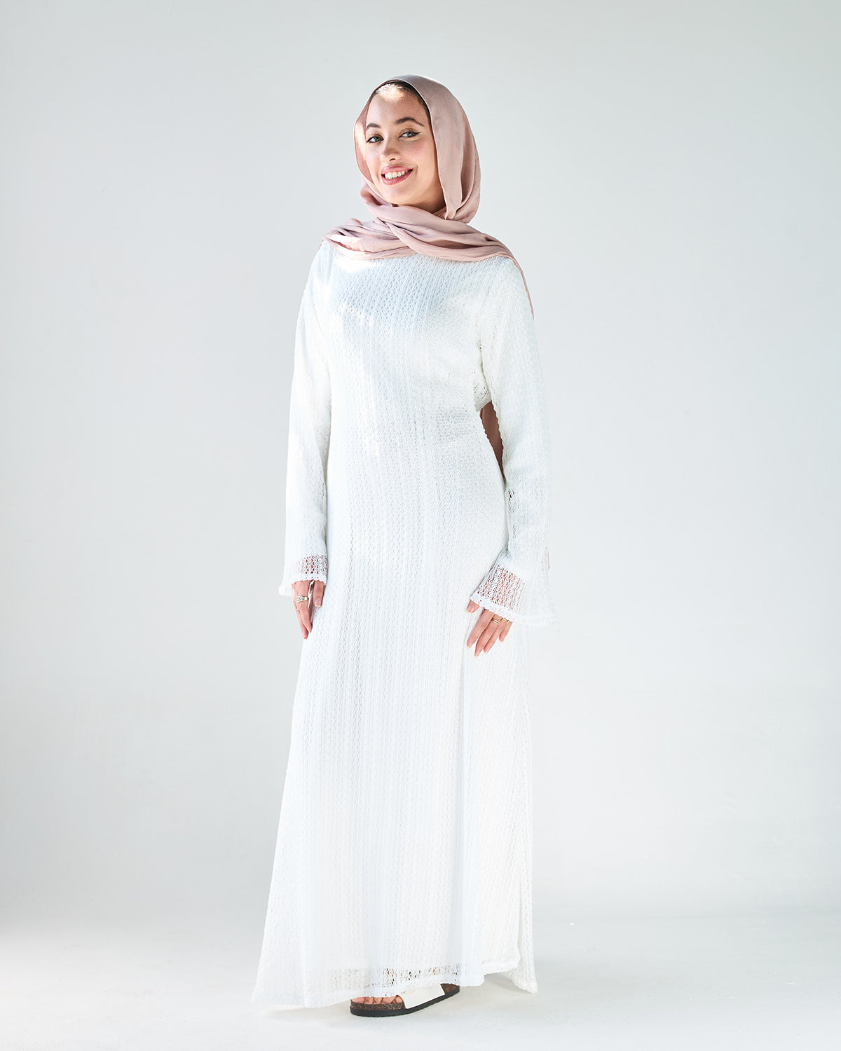 White mesh dress