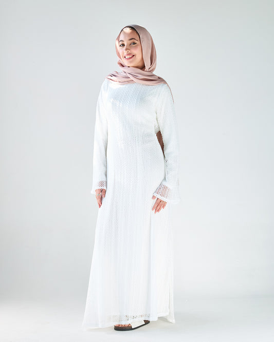 White mesh dress