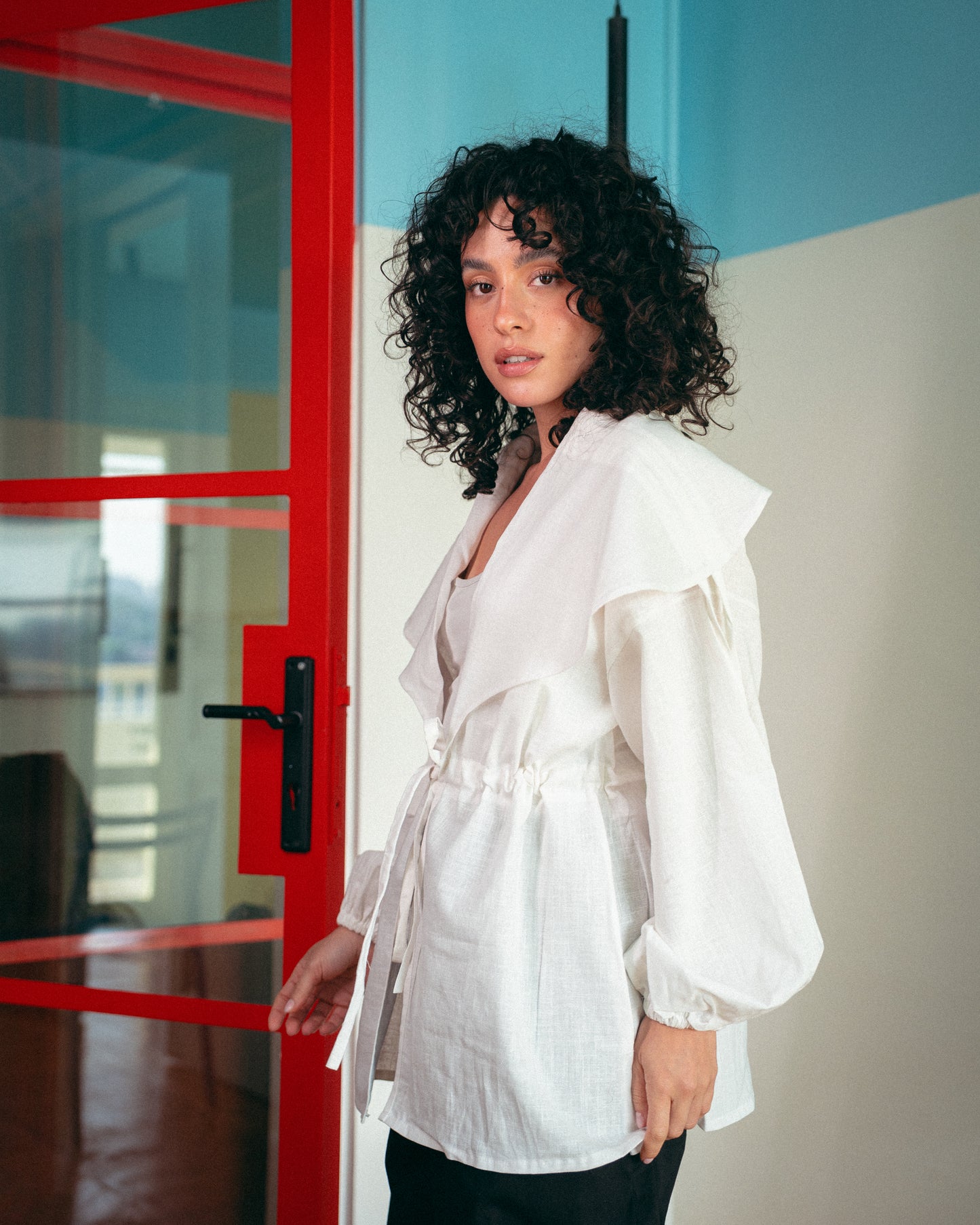 White alma blouse