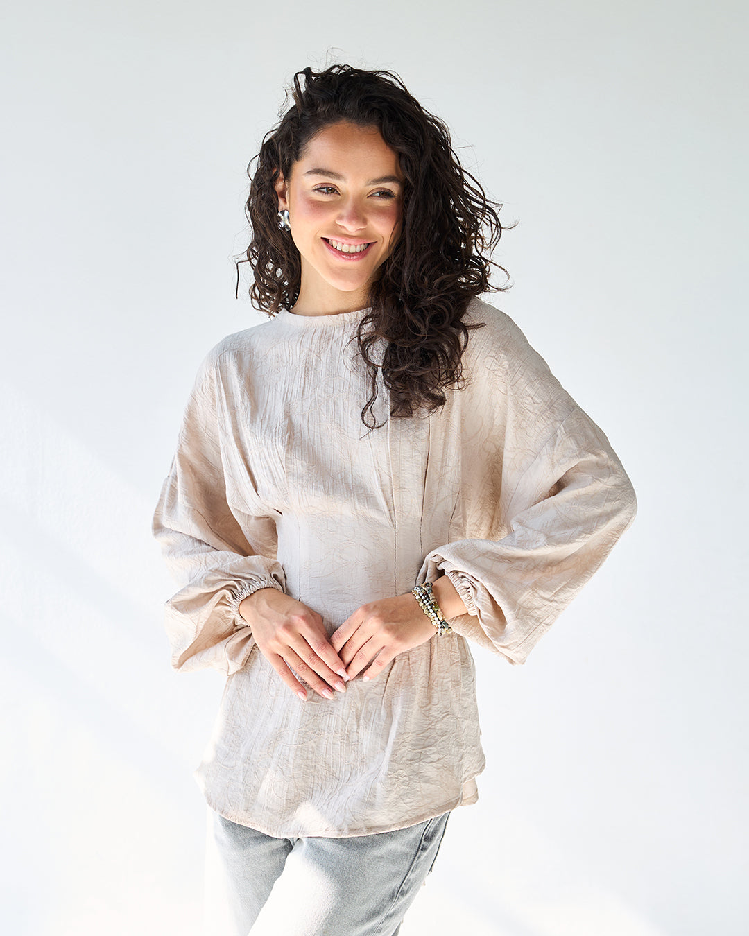 Beige rimmah blouse