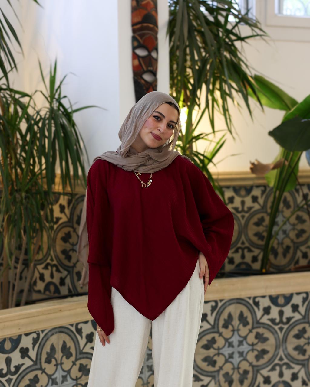 Burgandy Crushed Top