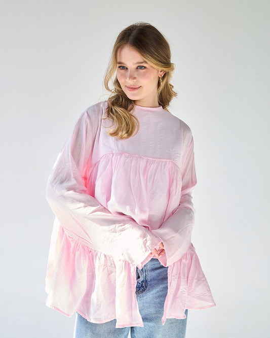 Pink butterfly blouse