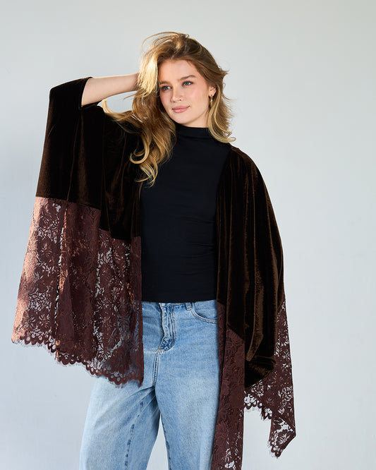 Brown gwiriya cardigan