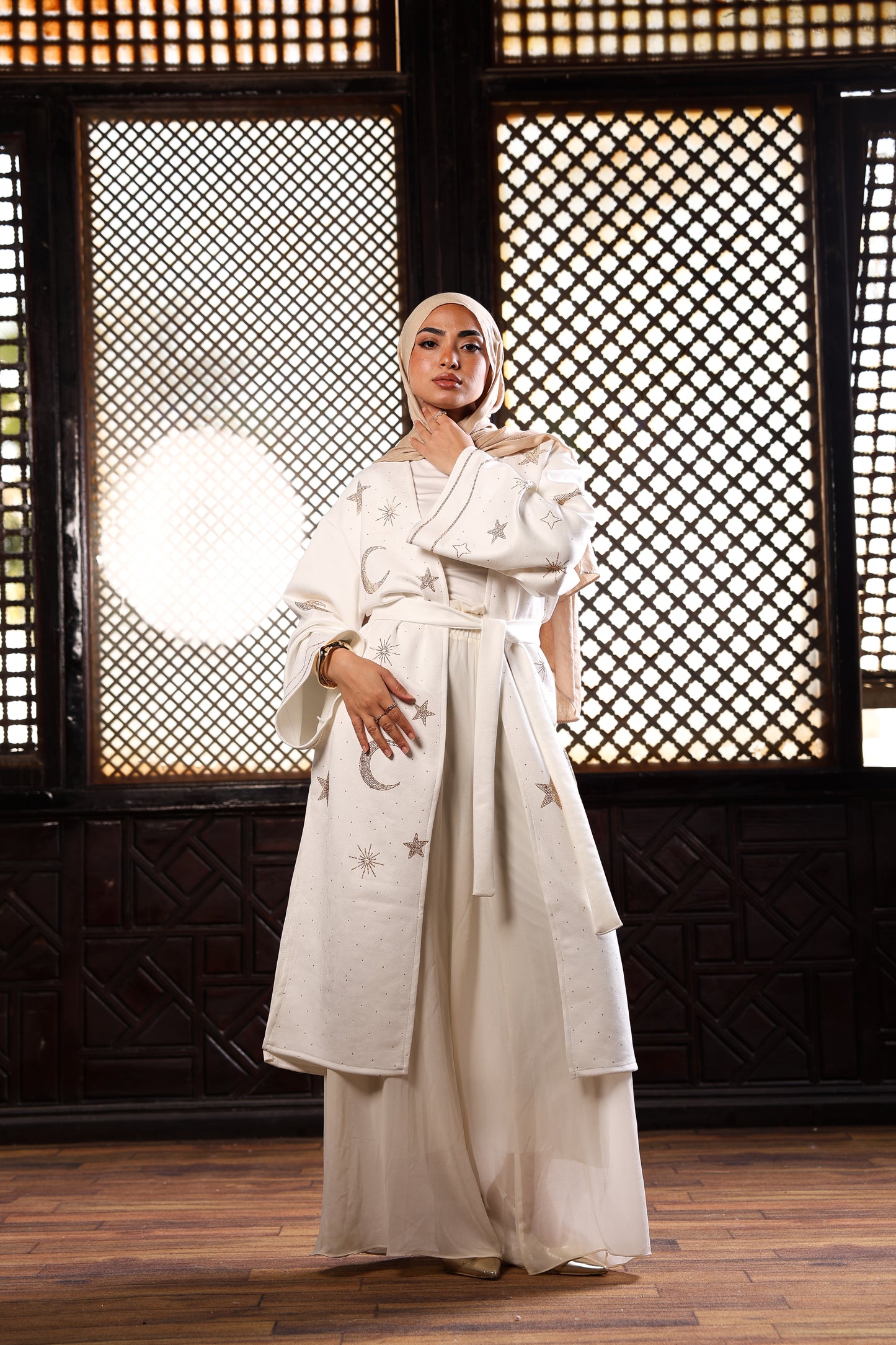 White hilal cardigan