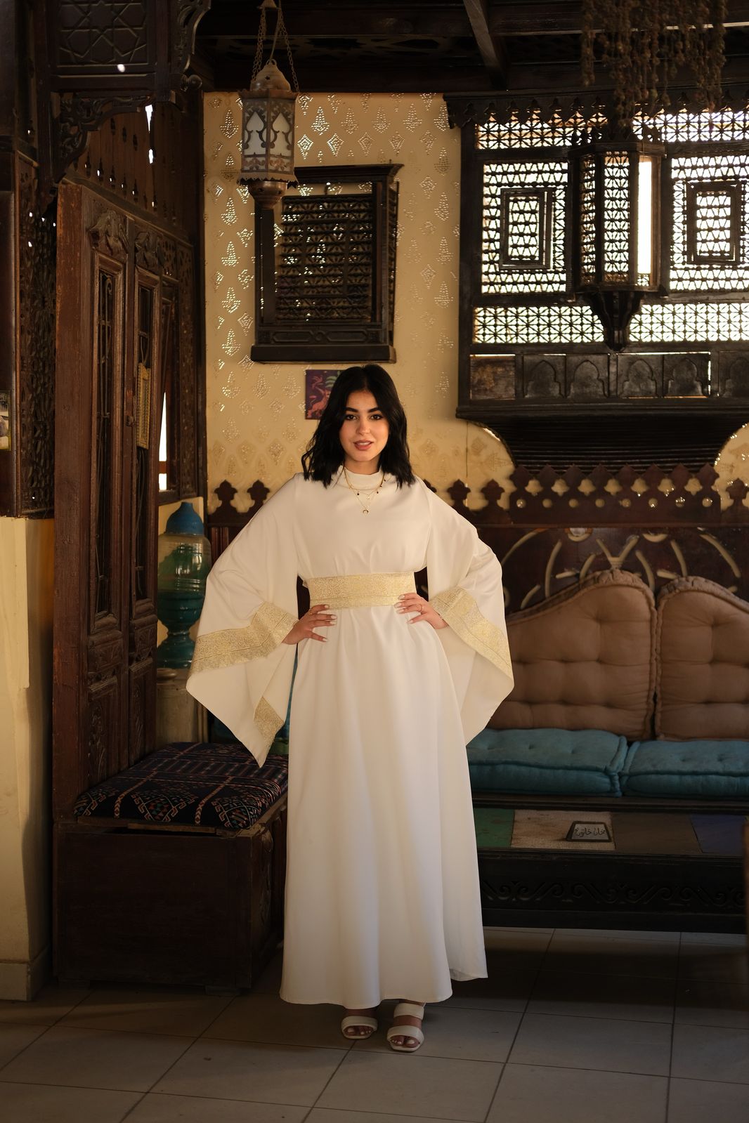 White jalila dress