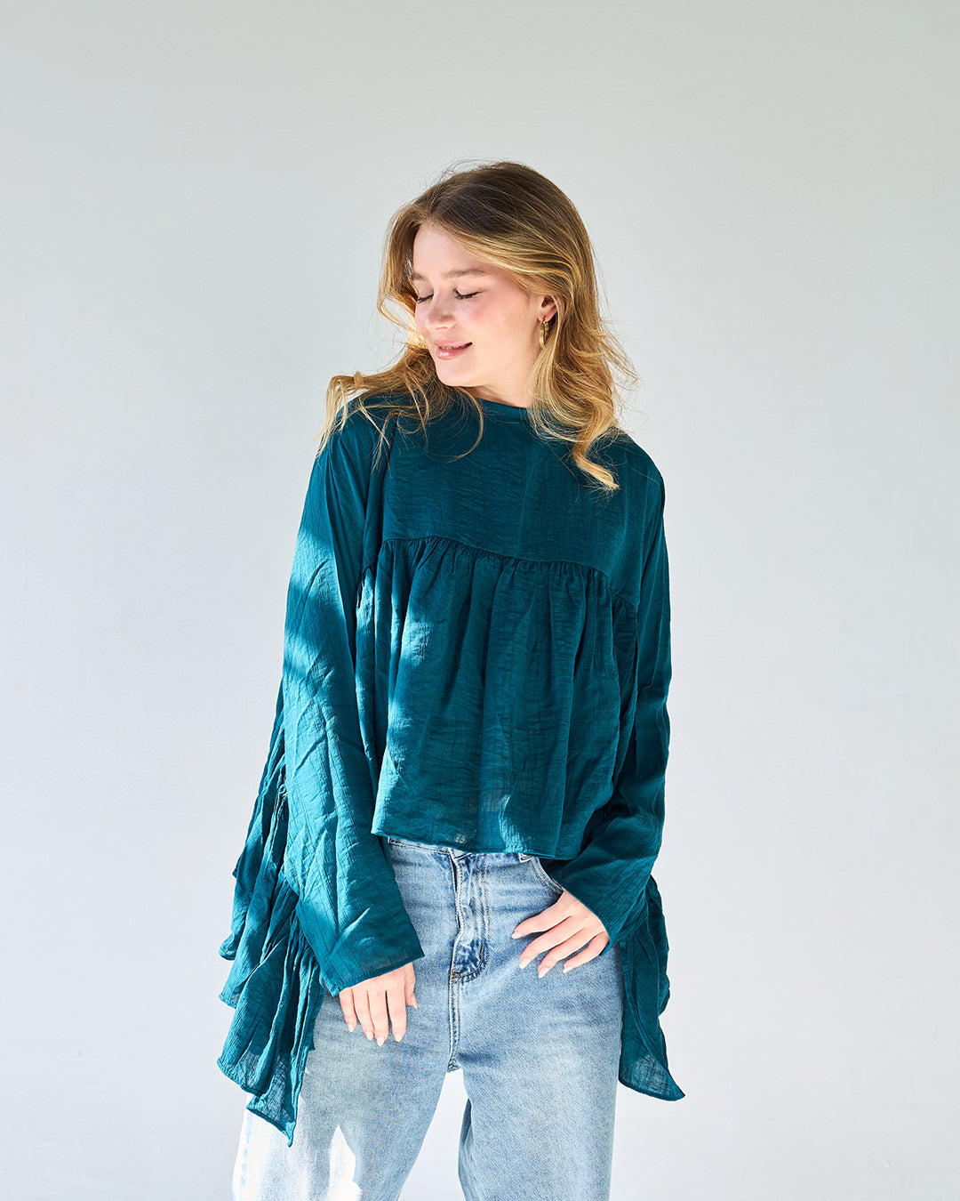 Emerald butterfly blouse