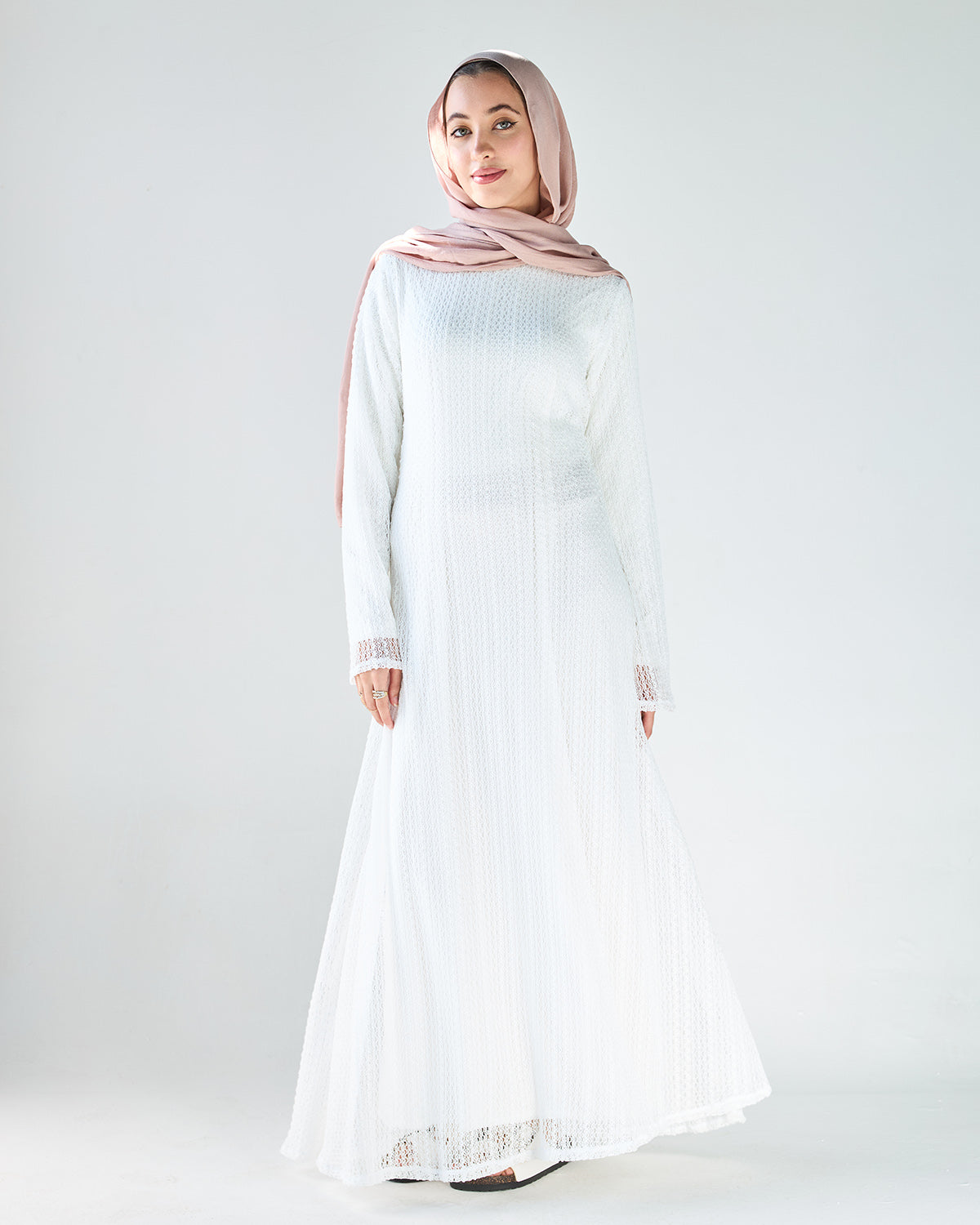 White mesh dress