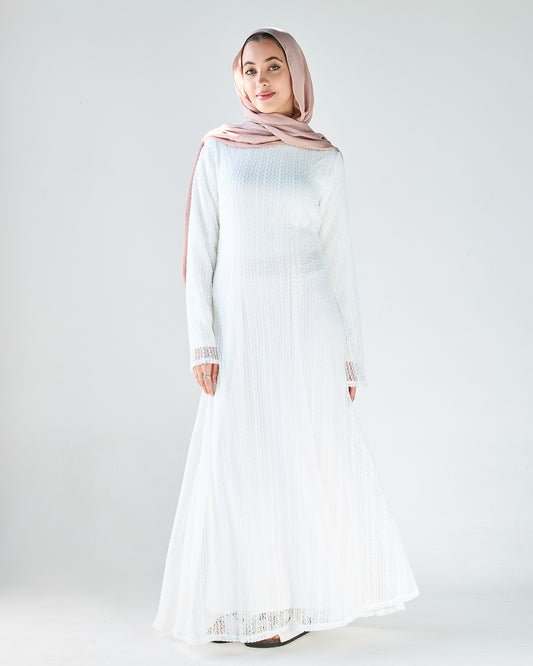 White mesh dress