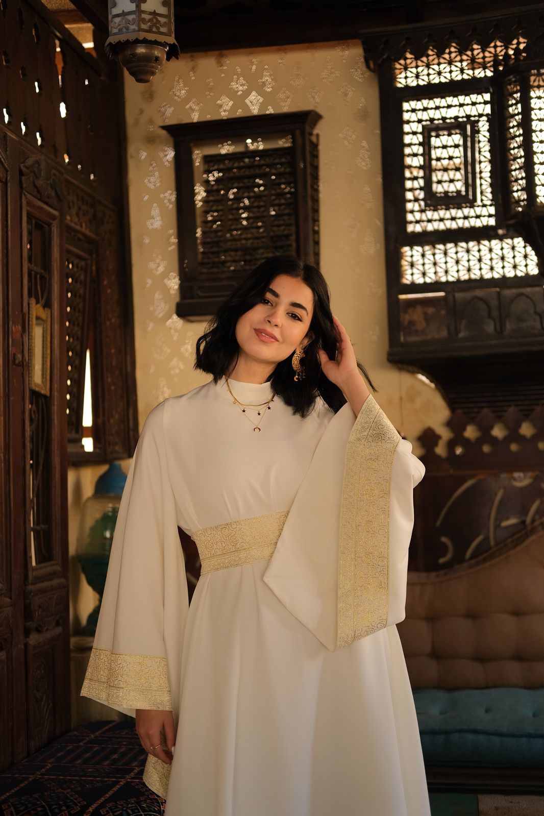 White jalila dress