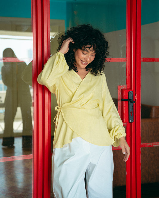 butter yellow roby blouse