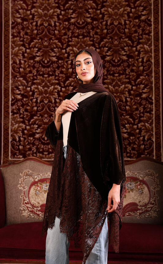 Brown gwiriya cardigan