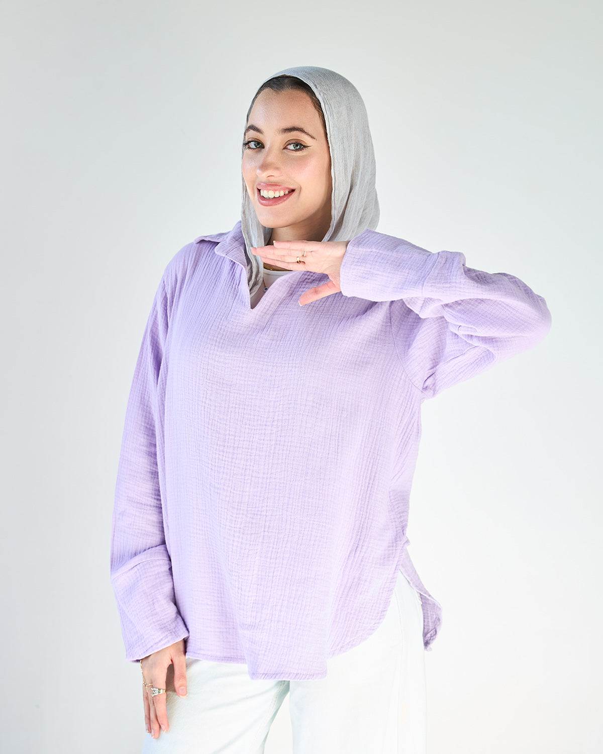 Purple cotton t-shirt