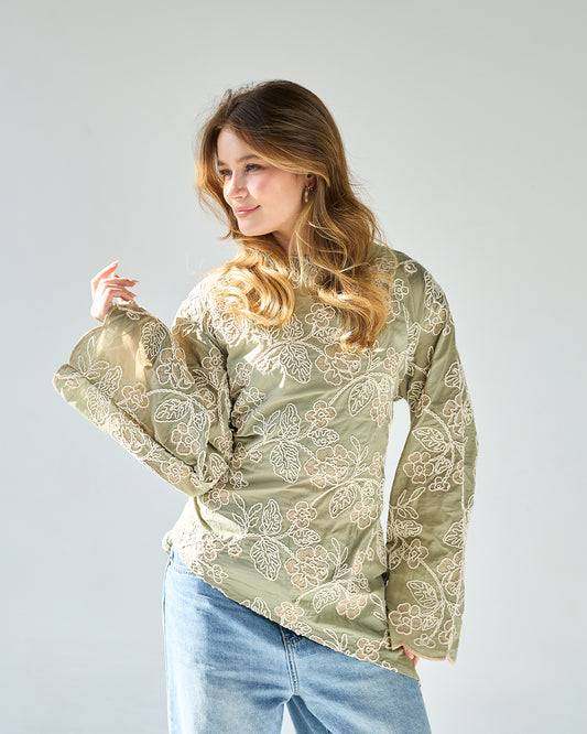 Sage nour blouse