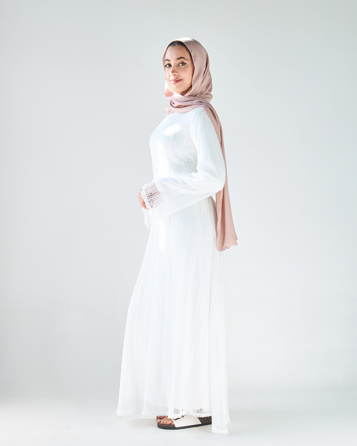 White mesh dress